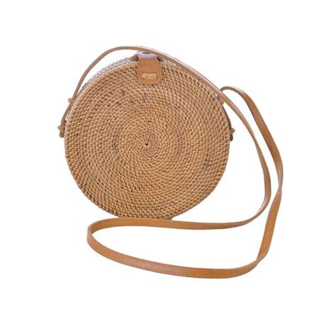 bolsa rattan redonda grande zattini